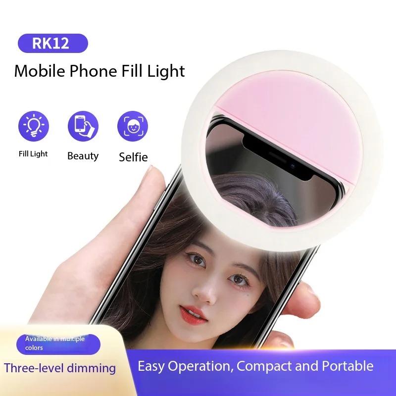 Photography Lighting Ring - Rechargeable Clip On Selfie Ring Light