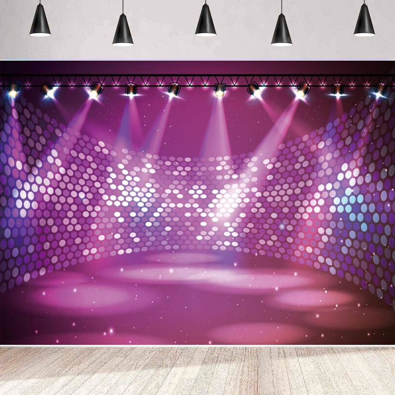 Photography Lighting For Portraits - Photography Backdrop Fuchsia Spotlight Dance Floor