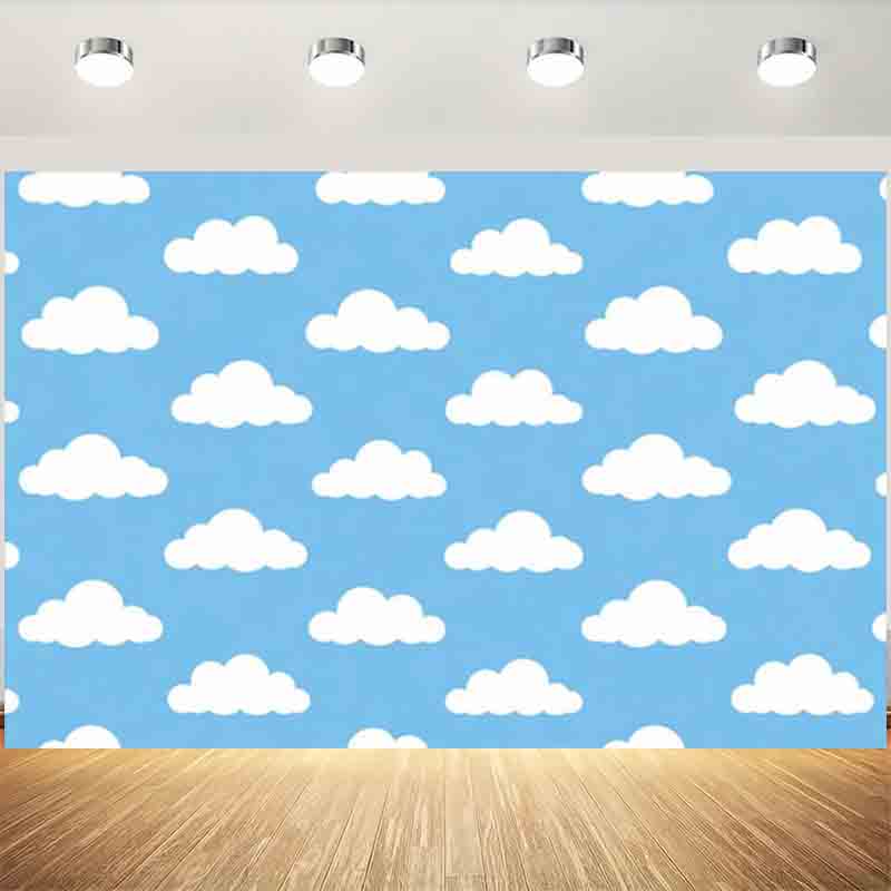 Photography Lighting For Portraits - Cartoon Simple Blue Sky White Cloud
