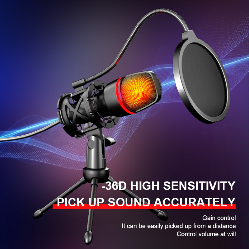 Photography Lighting Uk - Professional Gaming USB Cardioid Condenser Microphone