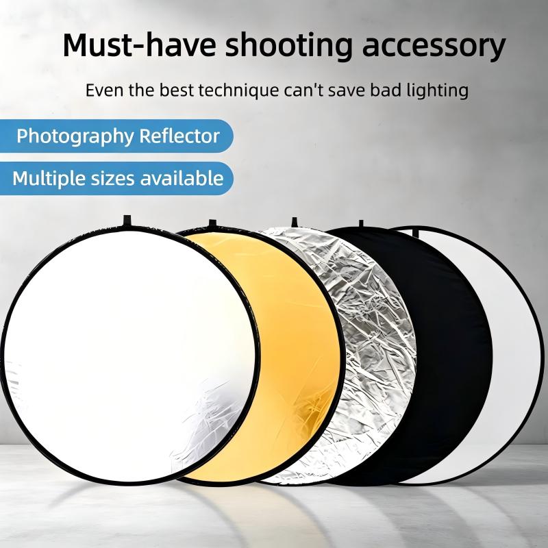 Photography Lighting Kit Portable - 2-in-1 Dual Sided Gold Silver Reflector