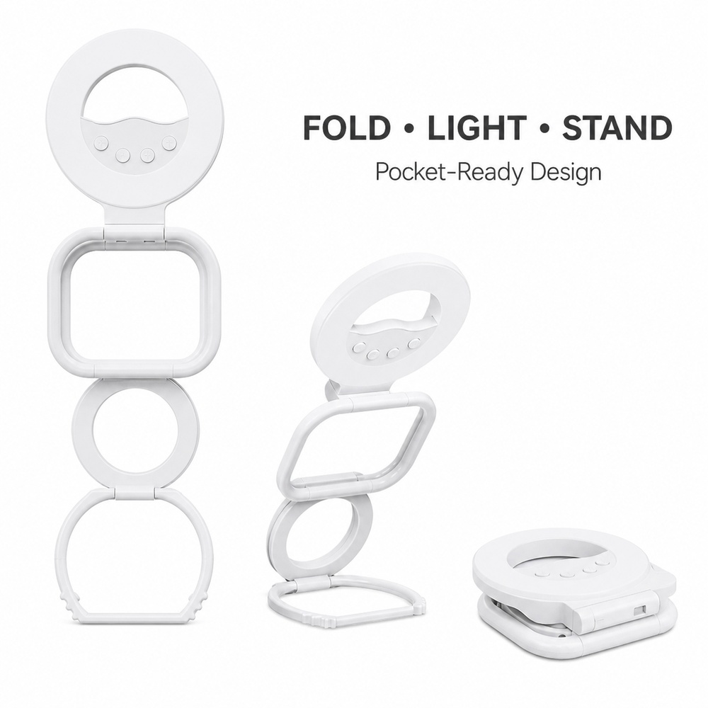 Stand Lighting Photography - Foldable Magnetic Phone Fill Light Stand
