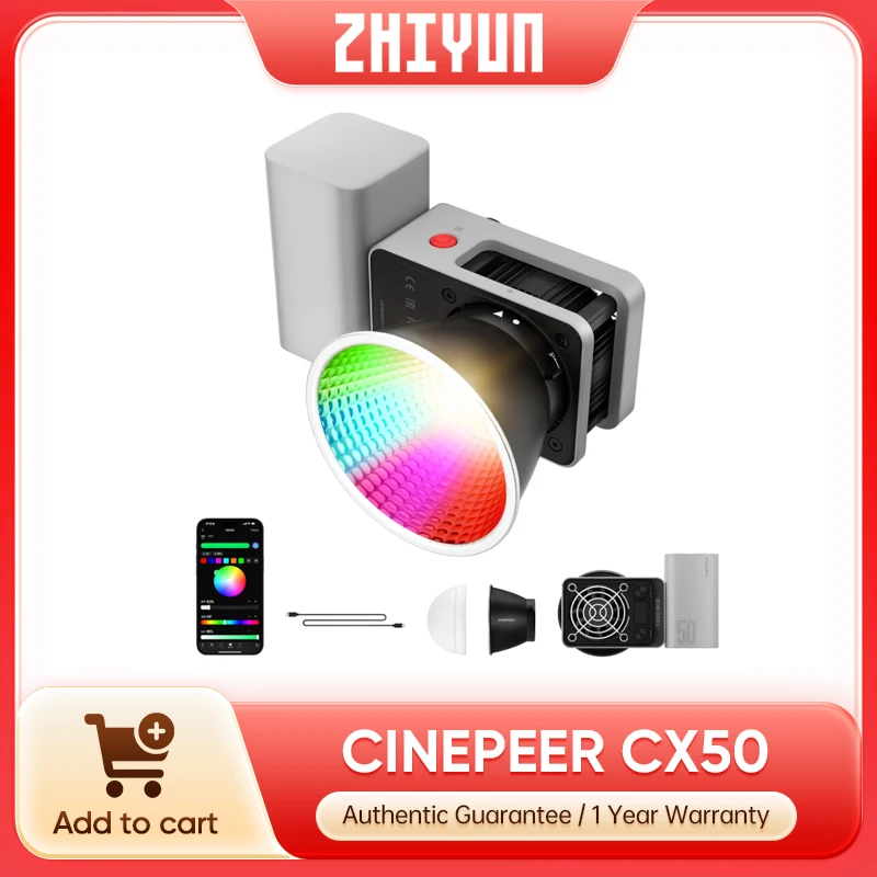 Zhiyun CINEPEER CX50 RGB Video - огляд і ціна Photography Lighting Kit Portable