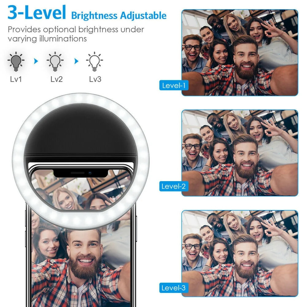 USB Charging LED Selfie Ring L - огляд і ціна Stand Lighting Photography