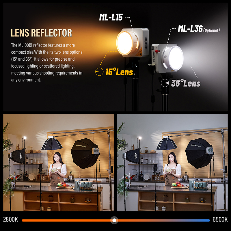 Godox ML100Bi/ML100R Bi-Color  - огляд і ціна Photography Lighting Godox