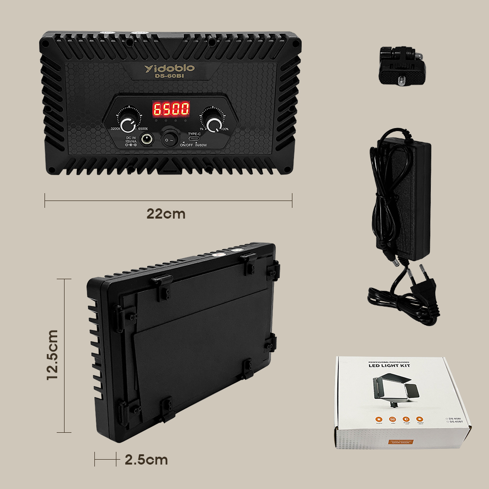 Portable Video Light DS60BI Ph - огляд і ціна Photography Lighting Uk