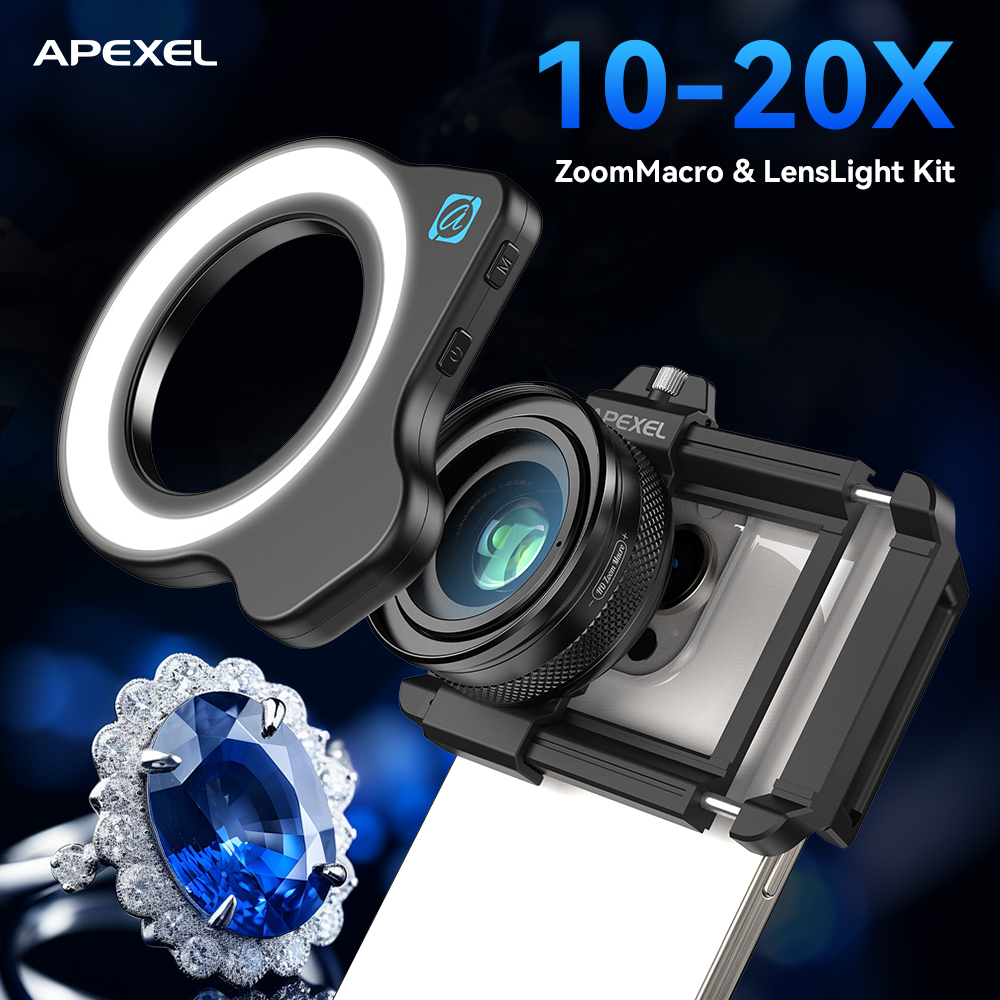 APEXEL 10-20X Adjustable Zoom  - огляд і ціна Photography Lighting For Jewelry
