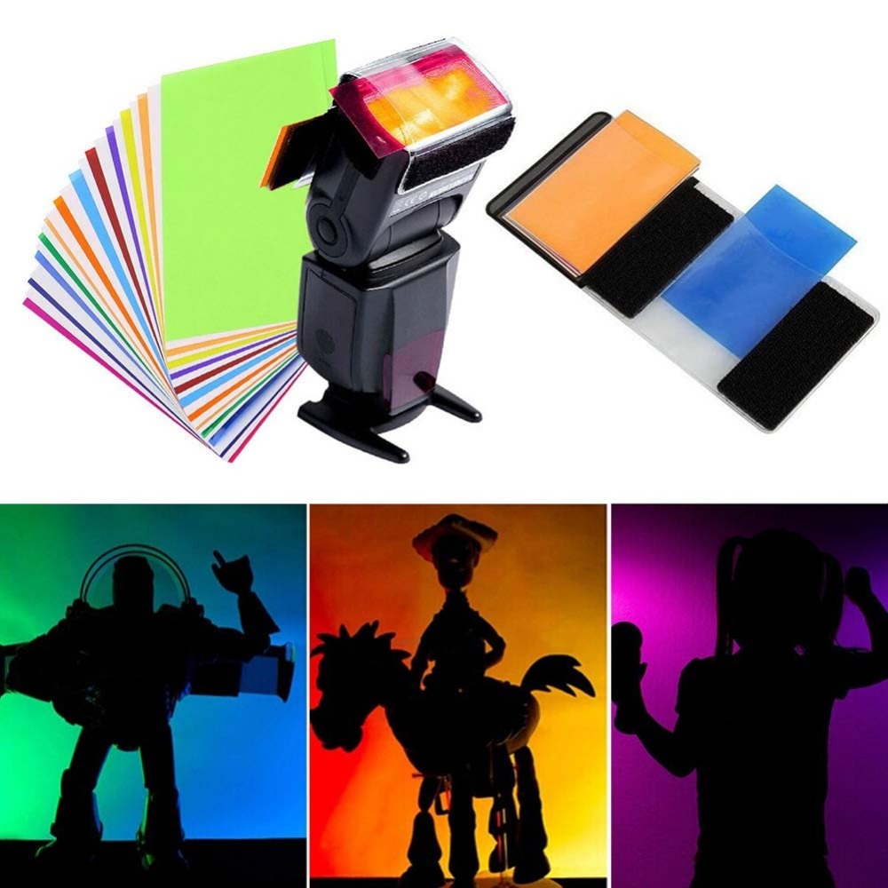 12 Colors Camera Flash Gels Li - огляд і ціна Photography Lighting For Portraits