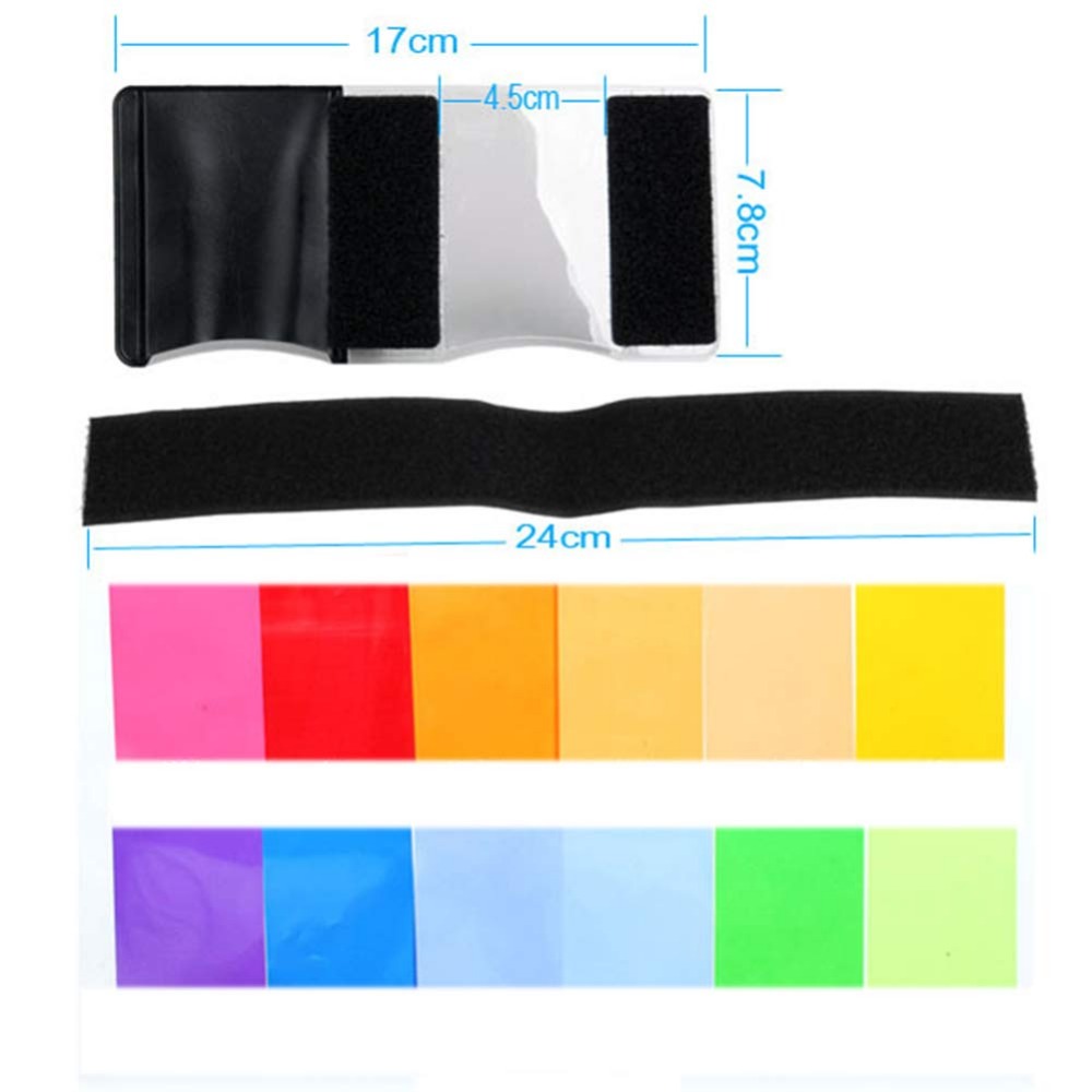 12 Colors Camera Flash Gels Li - огляд і ціна Photography Lighting For Portraits