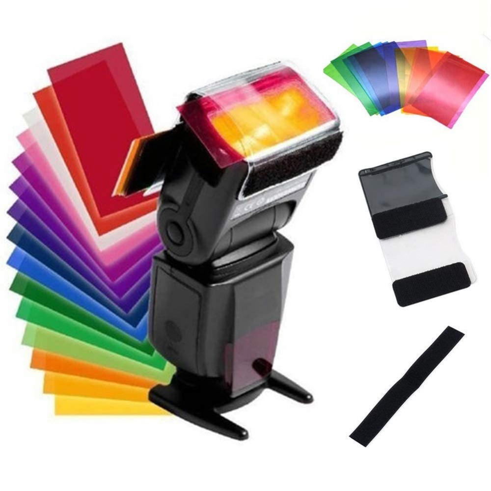 12 Colors Camera Flash Gels Li - огляд і ціна Photography Lighting For Portraits