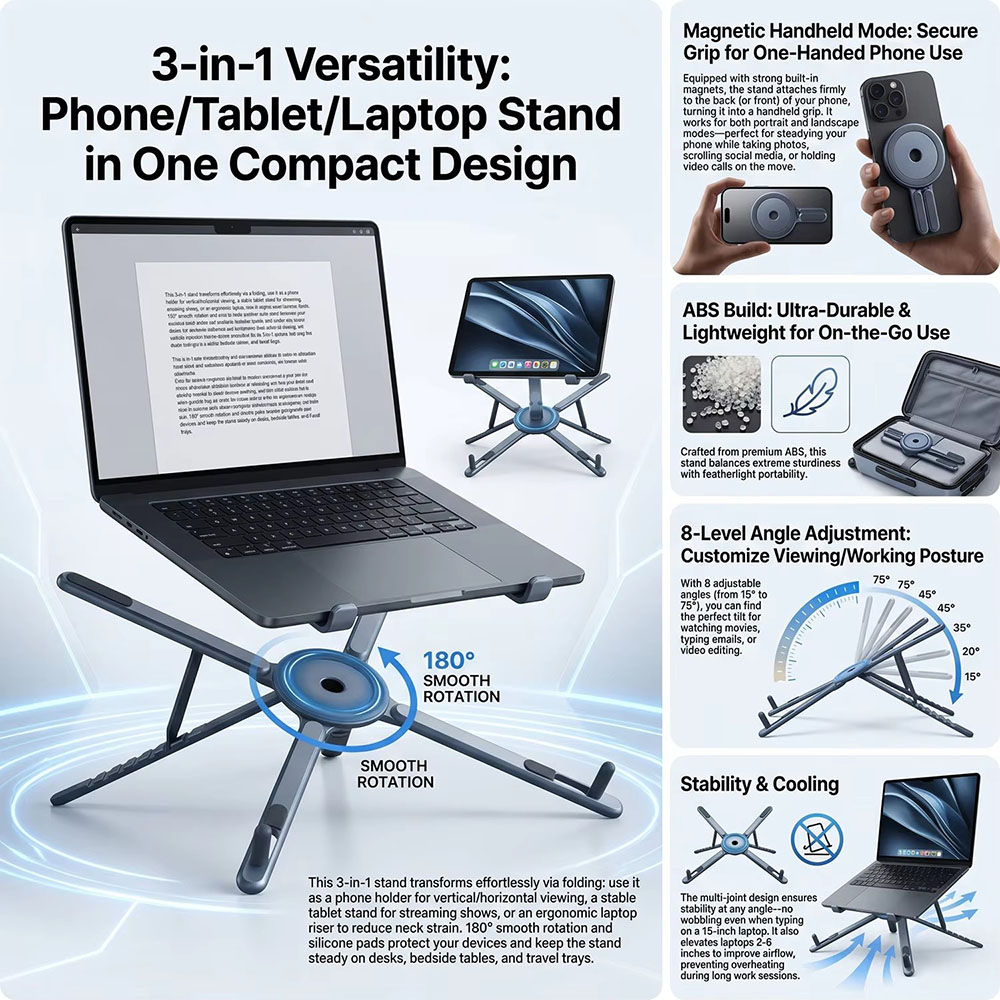 Portable Magnetic Phone Holder - огляд і ціна Stand Lighting Photography
