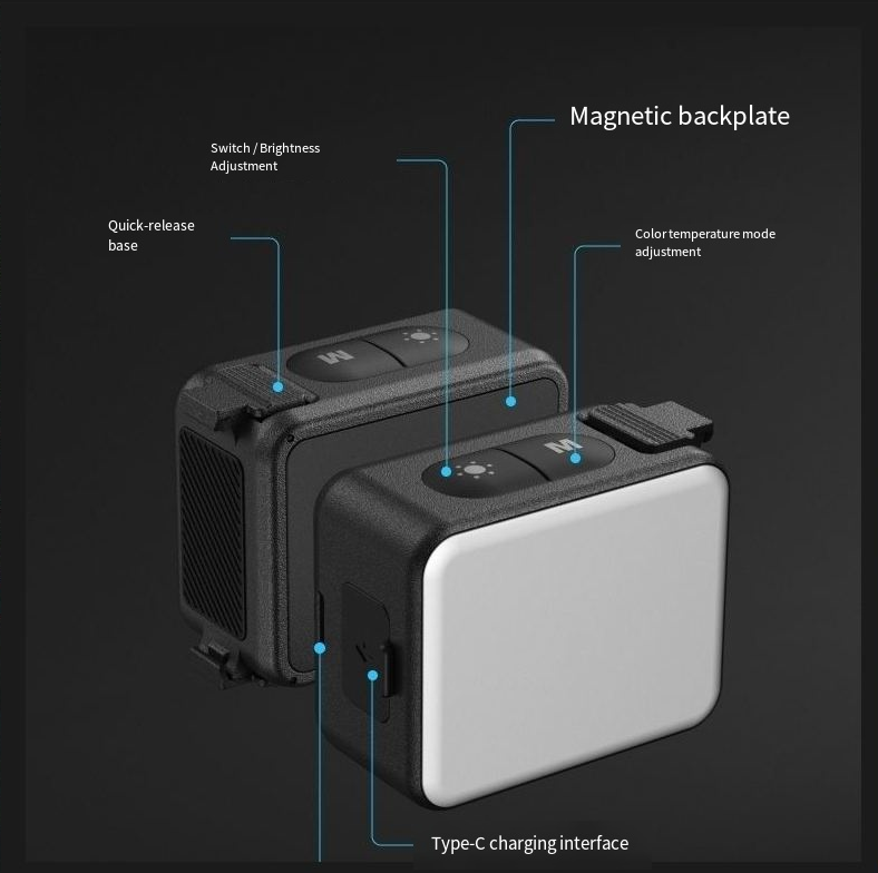TELESIN Magnetic Fill Light Fo - огляд і ціна Photography Lighting Kit Portable