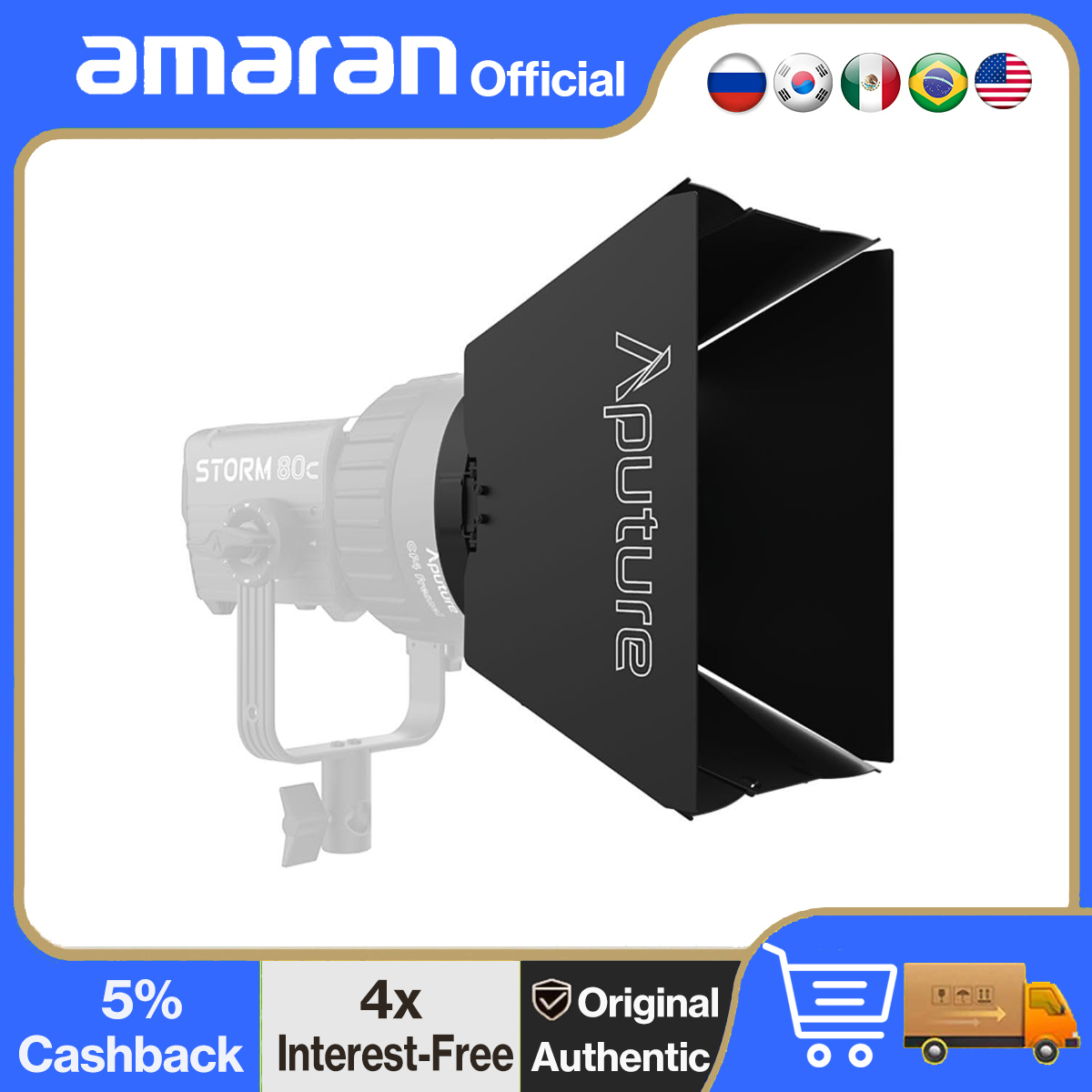 Aputure CF4 Barn Doors for CF4 - огляд і ціна Fresnel Lens Attachment